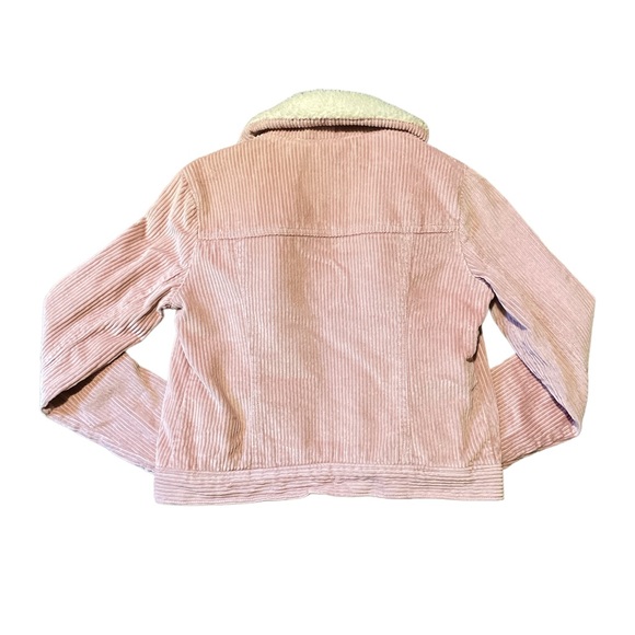Women’s Abercrombie & Fitch Corduroy Light Pink Sherpa Lined Jacket XXS - Picture 2 of 2